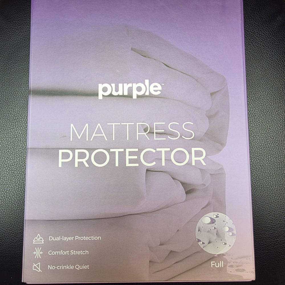 Purple Mattress Protector - Full Size, White